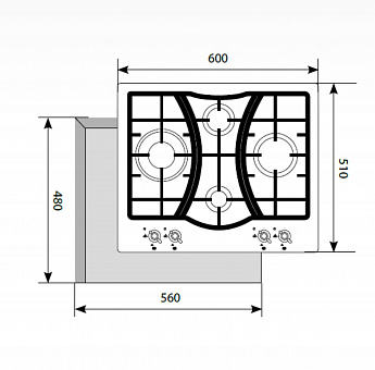 картинка Варочная панель Lex GVE 643C IV 