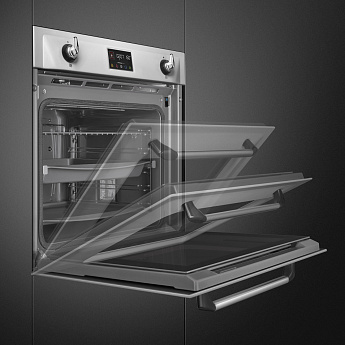 картинка Электрический духовой шкаф с функцией пара Smeg SOP6902S2PX 