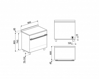 картинка Комбинированная кухонная плита Smeg CPF9GPOR 