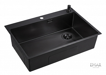 картинка Кухонная мойка Emar EMB-660(TOP) PVD Black 