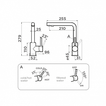 картинка Смеситель Omoikiri Nakagawa 2 Plus 
