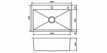 картинка Мойка для кухни Premial 6845 DISPLAY brush steel 