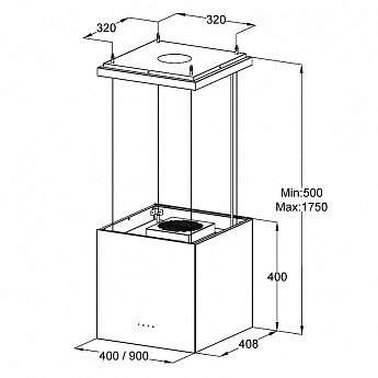 картинка Кухонная вытяжка Korting KHA 40828 GN 