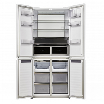 картинка Полувстраиваемый холодильник Maunfeld MFF190NFDPW белый 