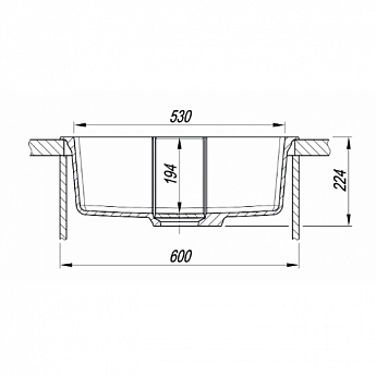 картинка Мойка для кухни Florentina РИВЬЕРА 600 