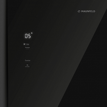 картинка Холодильник MFF191NFB чёрное стекло 