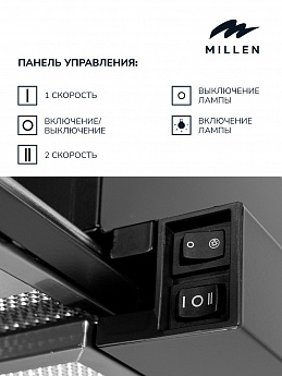 картинка Кухонная вытяжка Millen MBKHS 601 BL 
