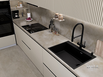 картинка Кухонная мойка Emar EMB-660(TOP) PVD Black 