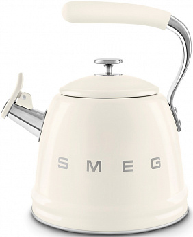картинка Чайник со свистком Smeg WKF01CR кремовый 