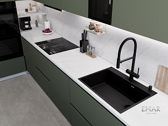 картинка Кухонная мойка Emar EMB-660(TOP) PVD Black 