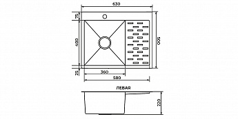 картинка Мойка для кухни Premial 6350 EYRIE SILK grafite 