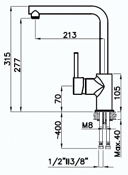 картинка Смеситель Rivelato Vico 9021601 