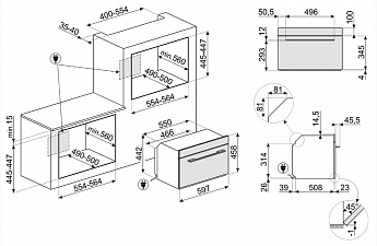 картинка Электрический духовой шкаф с функцией пароварки Smeg SO4302S3X 