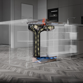 картинка Варочная панель со встроенной вытяжкой Asko HIHD854MM 