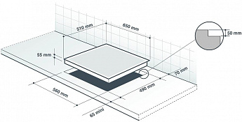 картинка Электрическая варочная панель De Dietrich DPV4601B Black 