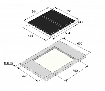 картинка Индукционная варочная панель ASKO HI1655M 
