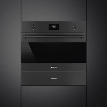 картинка Микроволновая печь Smeg SO4301M0N черный матовый 