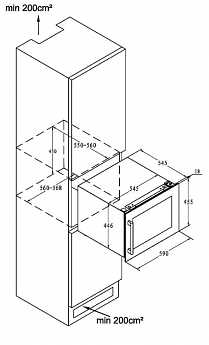 картинка Встраиваемый винный шкаф Weissgauff WWCI-28 DB 