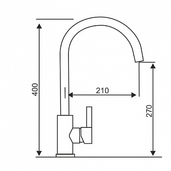 картинка Смеситель LONGRAN LOGIC LM2102, STAINLESS STEEL 