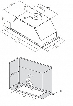 картинка Кухонная вытяжка Kuppersberg INTOUCH 60 BG 