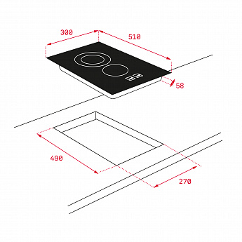 картинка Варочная панель Teka EASY TBC 32010 TTC BLACK черный 