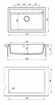 картинка Мойка для кухни Florentina ЛИПСИ-770 