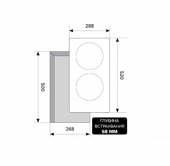 картинка Варочная панель Lex EVI 320-2 BL 