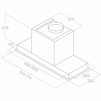 картинка Кухонная вытяжка Elica HIDDEN ADVANCE BL MAT/A/72 