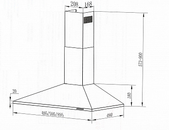 картинка Кухонная вытяжка Maunfeld CORK 60 WHITE 