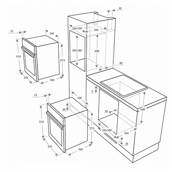 картинка |Discount| Духовой шкаф Maunfeld EOGC604RIB.MT бежевый 
