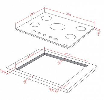 картинка Газовая варочная панель Kuppersberg FS 76 B 