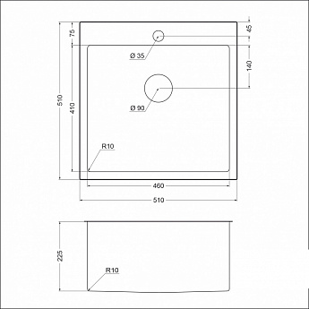 картинка Мойка для кухни Emar EMB-116 PVD Nano Satine 