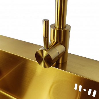 картинка Смеситель Emar ЕСВ-3020 PVD GOLDEN высокий излив 