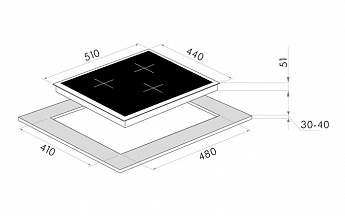 картинка Газовая варочная панель Maunfeld EGHG.43.33CW/G  