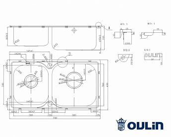 картинка Мойка для кухни Oulin OL-H9819 