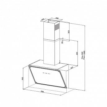 картинка Кухонная вытяжка Korting KHC 69059 RGW 