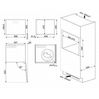 картинка Встраиваемый винный шкаф Smeg CVI621NR3 черное стекло 