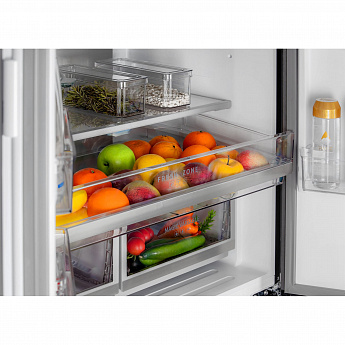 картинка Полувстраиваемый холодильник Hiberg RFQ-600DX NFGW inverter белый 