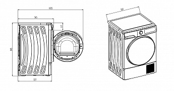 картинка Сушильная машина Delonghi DTD 8105 C FABIO  картинка Сушильная машина Delonghi DTD 8105 C FABIO
