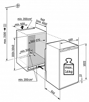 картинка Встраиваемый холодильник Liebherr IRD 4021 
