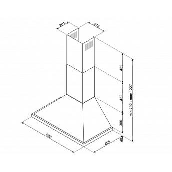 картинка Кухонная вытяжка Smeg KPF9BL  картинка Кухонная вытяжка Smeg KPF9BL