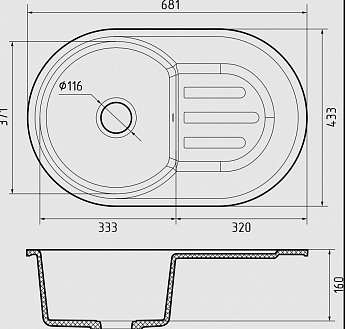 картинка Мойка для кухни Granfest-Smart SM685L 