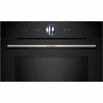 картинка Электрический духовой шкаф с функцией СВЧ Bosch HMG776NB1 черный 