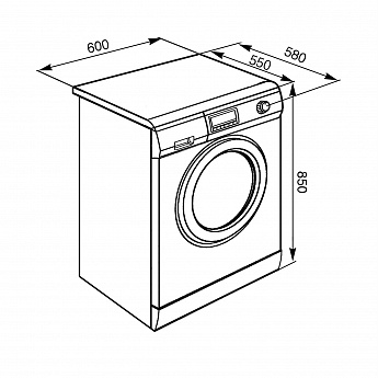 картинка Стиральная машина с сушкой Smeg LSF147E 