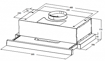 картинка Кухонная вытяжка Weissgauff TEL 06 1M BM 