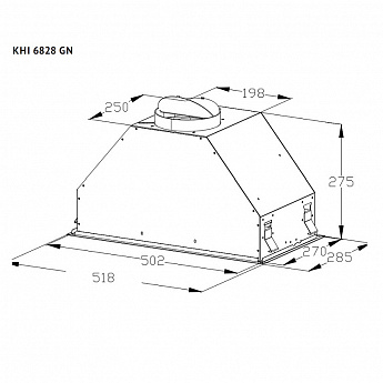 картинка Кухонная вытяжка Korting KHI 6828 GN 