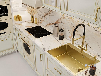 картинка Кухонная мойка Emar EMB-660(TOP) PVD Golden 