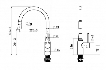 картинка Смеситель Longran SPRINT LOGIC LM219A, BLACK 