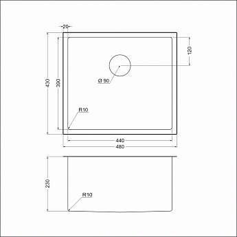 картинка Кухонная мойка Emar EMB-114 PVD Nano Coppery 