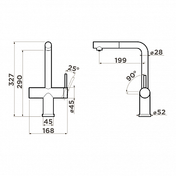 картинка Смеситель Omoikiri Karatsu-S bn 